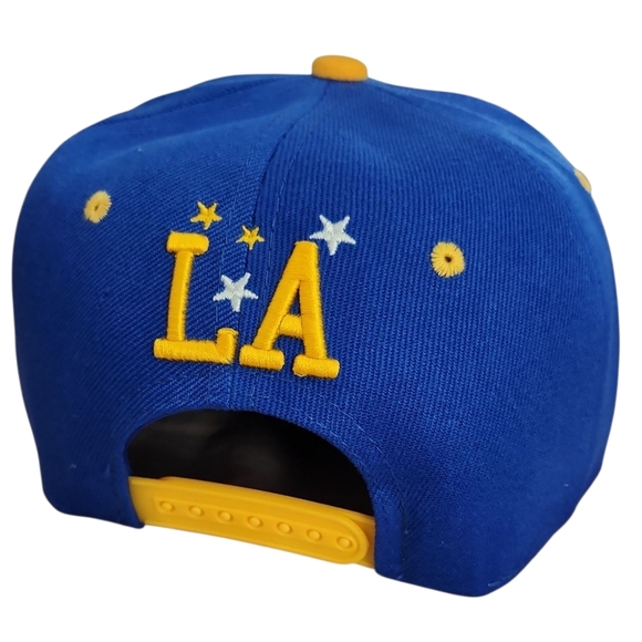 Los Angeles Blue And Yellow Snapback With Football Helmet Logo - Picture 6 of 7